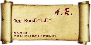 Agg Renátó névjegykártya